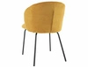 Krzesło tapicerowane Kevin Vardo żółte nowoczesne krzesło z metalowymi nogami stylowe krzesło kubełkowe