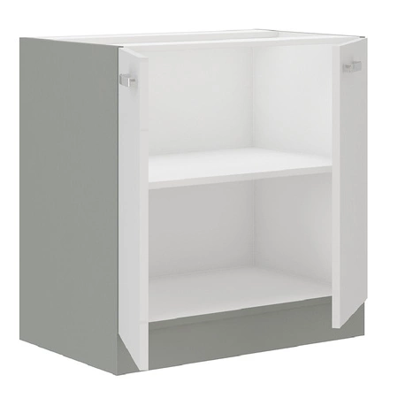 Zestaw mebli kuchennych narożny Bianka 260x270 cm fronty w połysku styl szafek dopasuje się do wnętrza każdej kuchni