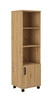 Regał na kółkach Makana dąb artisan funkcjonalny mebel do biura gabinetu lub pokoju młodzieżowego