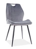 Krzesło tapicerowane Arco 43x51 cm szare nowoczesne oraz funkcjonalne krzesło z metalowymi nogami 