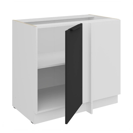 Szafka kuchenna narożna dostawiana Alatri Wh 105 ND 1F BB prawa fronty szafki kuchennej wykończone w technologii anti fingerprint