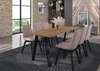 Stół Malden 185x67 cm dąb artisan / czarny prosta forma mebla wzbogacona o stylowe czarne nogi w stylu loftowym blat odporny na rozlanie cieczy
