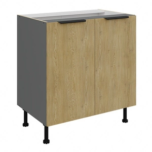 Szafka kuchenna stojąca z półką Corsico 80 D 2F BB szafka odporna na działanie wilgoci i uszkodzenia metalowe uchwyty krawędziowe