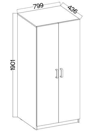 Szafa Makana 80 cm dąb artisan / jasny szary funkcjonalny mebel do pokoju młodzieżowego lub biura