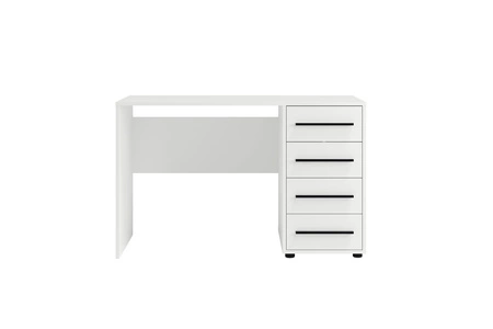 Biurko Maxione 120 cm białe nowoczesne biurko szufladami uniwersalny design idealne wpasuje się do pokoju nastolatka lub gabinetu