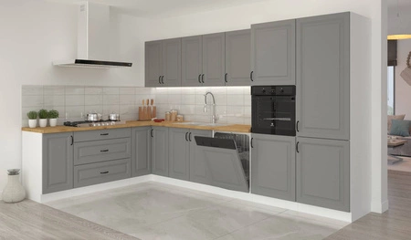 Zestaw mebli kuchennych narożny Tilos 210x350 cm idealny do wnętrz w stylu skandynawskim klasycznym i nowoczesnym