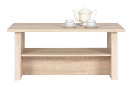 Meblościanka Finezja dąb sonoma jasny nowoczesne meble wysoka jakość świetna propozycja do salonu i pokoju dziennego