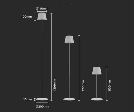 Lampa podłogowa Stage biała 4W 3000K nietuzinkowa dekoracja wnętrza konstrukcja lampy LED z możliwością regulacji wysokości