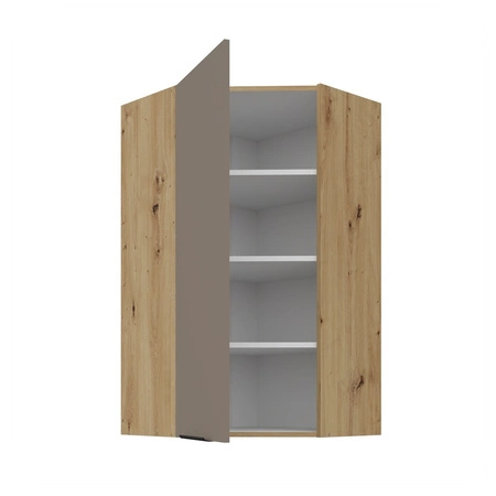 Szafka kuchenna narożna wisząca Fiuggi Ar 60x60 GN-108 1F odporna na uszkodzenia wykończenie frontów w technologii anti fingerprint