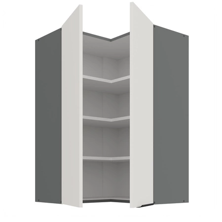 Szafka kuchenna narożna wisząca Corato Ant 60x60 GN-90 2F odporna na uszkodzenia wykończenie frontów w technologii anti fingerprint