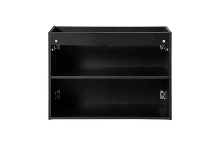 Szafka pod umywalkę Nova 80 cm czarna funkcjonalna szafka do łazienki gustowne frezowane uchwyty odporność na działanie wilgoci