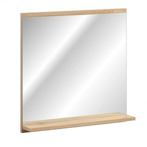 Lustro łazienkowe Nova 60 cm dąb coast evoke stylowe lustro z praktyczną półką doskonale zagospodaruje przestrzeń nad umywalką