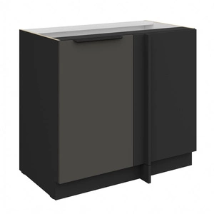 Szafka kuchenna narożna dostawiana Aversa Bl 105 ND 1F BB prawa fronty szafki kuchennej wykończone w technologii anti fingerprint