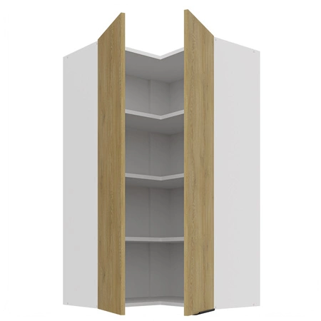 Szafka kuchenna narożna wisząca Cremona 60x60 GN-108 2F metalowy uchwyt krawędziowy szafka odporna na działanie wilgoci i uszkodzenia