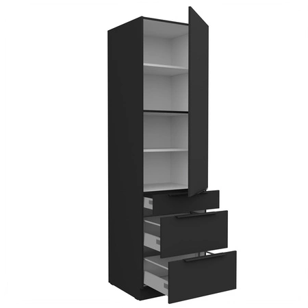 Słupek kuchenny Alatri Bl 60 DKS-210 3S 1F szafka kuchenna odporna na uszkodzenia wykończenie frontów w technologii anti fingerprint