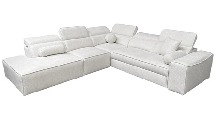 Narożnik z funkcją spania Viano IX szary popiel lewostronny stylowy narożnik z pojemnikami na pościel idealny mebel do dużego salonu