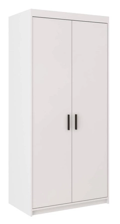 Szafa Rene 90 cm biała nowoczesny design stylowe uchwyty w kolorze czarnym