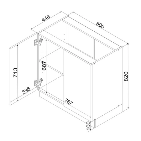Wyspa kuchenna Mina 127 cm dąb złoty / czarny wolnostojąca wyspa kuchenna w stylu nowoczesnym szafki z koszem cargo