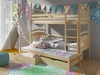 Łóżko piętrowe Adaś 3 osobowe 90x200 cm idealne do pokoju dziecka oszczędza metraż zajmuje przestrzeń łóżka pojedynczego