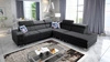 Narożnik z funkcją spania Hampton IX czarny prawostronny stylowy i nowoczesny design narożnika idealny mebel do każdej aranżacji