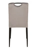 Krzesło tapicerowane Rip 38x43 cm jasny szary klasyczne oraz ponadczasowe krzesło do jadalni z metalowymi nogami