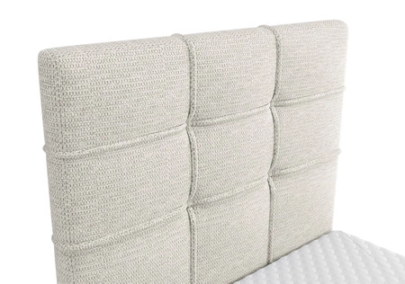 Łóżko kontynentalne Irvine 90x200 szary popiel stylowe łóżko z pojemnikiem na pościel i wysokim wezgłowiem zachwyca eleganckim designem