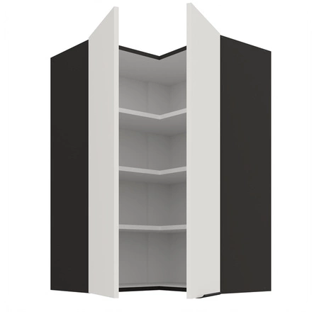 Szafka kuchenna narożna wisząca Corato Bl 60x60 GN-90 2F odporna na uszkodzenia wykończenie frontów w technologii anti fingerprint