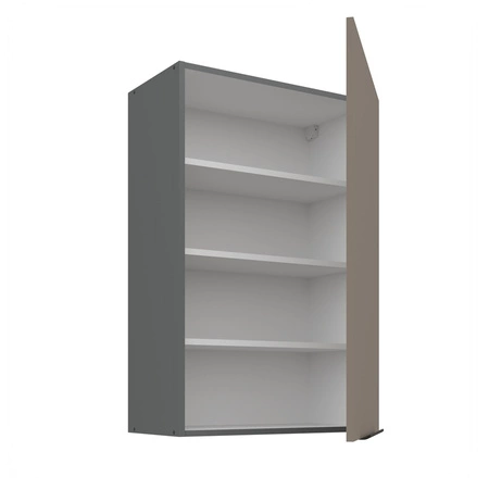 Zestaw mebli kuchennych Fiuggi Ant 300 cm stylowe szafki kuchenne z frontami wykonanymi w technologii anti fingerprint metalowe uchwyty