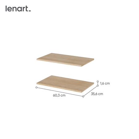 Półki do komody Easy 156 cm / 126 cm / 95 cm dąb scandi doskonały dodatek do przeorganizowania przestrzeni i przechowywania