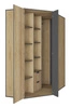 Szafa narożna Nano grafit / dąb riviera idealna do garderoby bardzo użytkowa oraz posiada nowoczesny wygląd