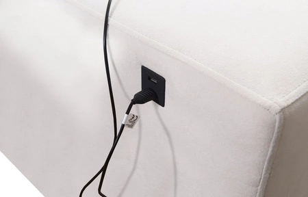 Narożnik z funkcją spania Kelly Sleek VI szary lewostronny nowoczesny design narożnik do salonu z regulowanymi zagłówkami