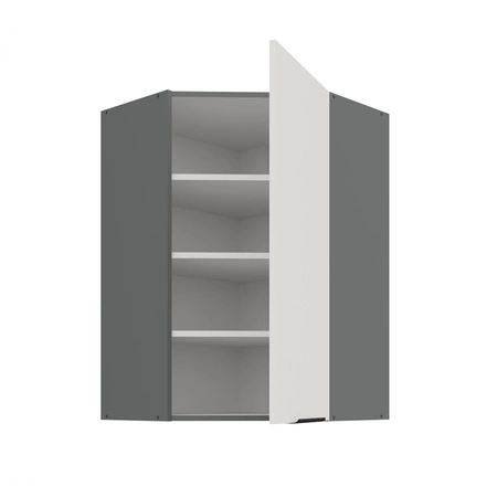 Szafka kuchenna narożna wisząca Corato Ant 60x60 GN-90 1F odporna na uszkodzenia wykończenie frontów w technologii anti fingerprint