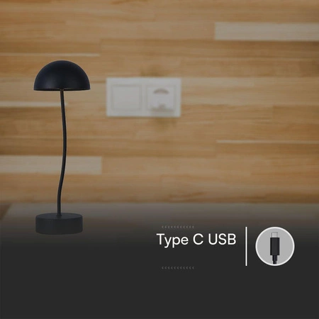 Lampka nocna Apri czarna 3W 3000K prosta konstrukcja lamki idealna do wnętrz o minimalistycznym designie funkcja ściemniania światła