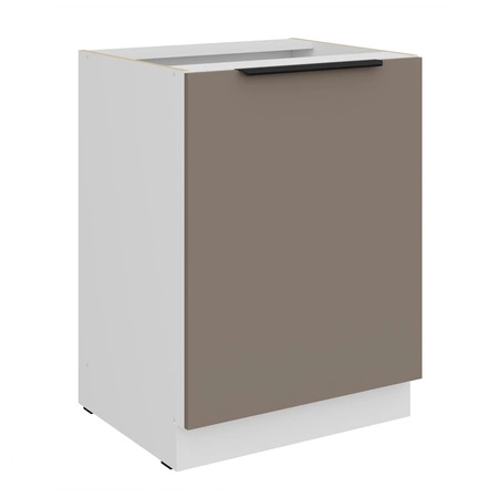 Szafka kuchenna stojąca z półką Fiuggi Wh 60 D 1F BB szafka odporna na uszkodzenia wykończenie frontów w technologii anti fingerprint