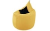 Pufa Rest żółta nowoczesny design pufy wykonanie z miękkiej tkaniny minky wszyty zamek ułatwiający czyszczenie