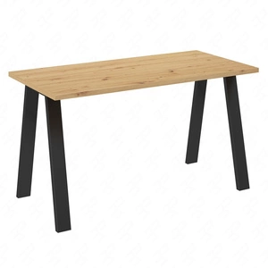 Stół Malden 138x67 cm dąb artisan / czarny prosta forma mebla wzbogacona o stylowe czarne nogi w stylu loftowym blat odporny na rozlanie cieczy