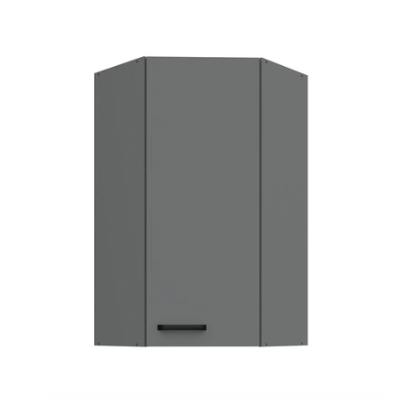 Szafka kuchenna narożna wisząca Verdi 60x60 GN-108 1F szafka odporna na działanie wilgoci i uszkodzenia czarny metalowy uchwyt