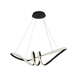 Lampa wisząca Bend II czarna 24W 3000K designerska lampa LED o finezyjnej formie w nowoczesnym stylu idealne dopełnienie salonu lub sypialni