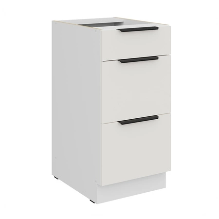 Szafka kuchenna stojąca z szufladami Corato Wh 40 D 3S BB odporna na uszkodzenia wykończenie frontów w technologii anti fingerprint