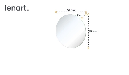 Lustro wiszące Colours 57 cm funkcjonalny dodatek do toaletki oraz przedpokoju okrągłe lustro idealne do garderoby