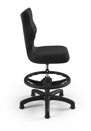 Krzesło do biurka Petit antracyt dopasowane do wzrostu 133-159 cm ergonomiczne krzesło obrotowe z podnóżkiem