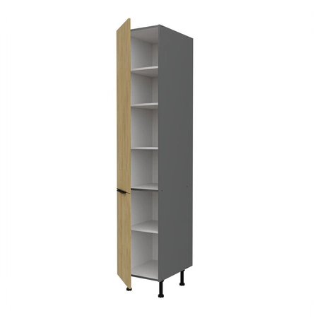 Słupek kuchenny Corsico 40 DK-215 2F metalowe uchwyty krawędziowe szafka odporna na działanie wilgoci i uszkodzenia