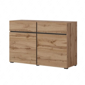 Komoda z szufladami Cross 119 cm dąb wotan nowoczesny design idealna komoda do salonu sypialni lub biura prosta forma