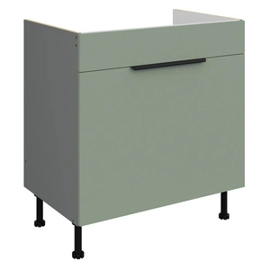 Szafka kuchenna pod zlewozmywak z szufladą Treviso Ant 80 ZL 1S BB fronty szafki kuchennej wykończone w technologii anti fingerprint