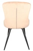 Krzesło tapicerowane Lotus 45x44 cm beżowe nowoczesne oraz funkcjonalne krzesło do jadalni z metalowymi nogami
