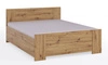 Łóżko Rico 160x200 cm z pojemnikiem na pościel dąb artisan idealne łóżko do sypialni obrzeża wykończone okleiną ABS ponadczasowy design