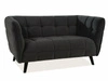 Sofa Castello II czarna prosta i stylowa sofa wpisująca się w każdą aranżację sofa z drewnianymi nogami