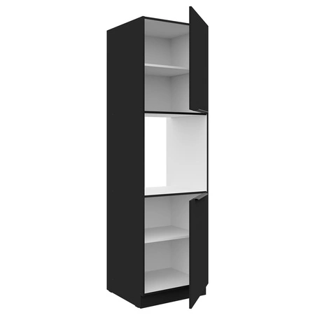 Słupek kuchenny Black 60 DP-210 2F szafka do zabudowy piekarnika metalowe uchwyty szafka odporna na działanie wilgoci i uszkodzenia