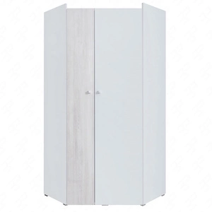 Szafa narożna Arona biała / dąb wilton biały idealna do pokoju młodzieżowego bardzo użytkowa oraz posiada nowoczesny wygląd