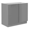 Szafka kuchenna narożna dostawiana Grey 105 ND 1F BB prawa szafka odporna na parę wodną wysoką temperaturę i rozlaną ciecz